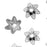 Silver Plated Dotted Palm Bead Caps 5.5mm (20 pcs)