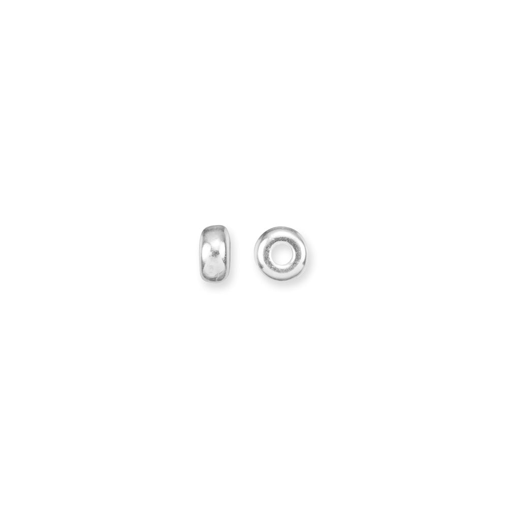 Metal Bead, Heishi Spacer 3mm, White Bronze Plated, by TierraCast (50 Pieces)