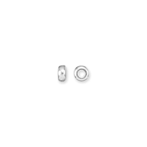 Metal Bead, Heishi Spacer 3mm, White Bronze Plated, by TierraCast (50 Pieces)