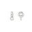 Metal Bead, Hammered Spacer Bail 3x12mm, White Bronze Plated, by TierraCast (2 Pieces)
