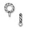 TierraCast Fine Silver Plated Pewter Large 6mm Hole Twist Bail Beads - European Style (2 Pieces)