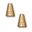 TierraCast 22K Gold Plated Pewter Hammertone Tall Cone Strand Reducer Beads 12.8mm (2 Pieces)