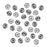 TierraCast Antiqued Silver Plated Pewter Beaded Spacer Beads 3x3mm (50 Pieces)