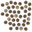 TierraCast Brass Oxide Finish Pewter Beaded Spacer Beads 3x3mm (50 Pieces)