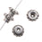 TierraCast Antiqued Silver Plated Lead-Free Pewter Pandora Bead Aligners 7mm (4 Pieces)