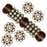 TierraCast Fine Silver Plated Pewter Daisy Spacer Beads 6mm (10 Pieces)