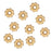TierraCast Fine Bright 22K Gold Plated Pewter Daisy Spacer Beads 6mm (10 Pieces)