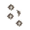 TierraCast Fine Silver Plated Pewter Leaf Bead Caps 5.7mm (4 Pieces)