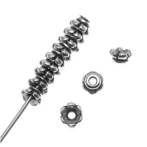 TierraCast Fine Silver Plated Pewter "Scalloped" Bead Caps 3.5mm (12 Pieces)