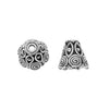 TierraCast Fine Silver Plated Pewter 'Spiral' Cone Bead Caps 8.5mm (2 Pieces)
