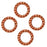 TierraCast Copper Plated Pewter Round 9mm Connector Link Ring (4 Pieces)