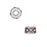 TierraCast Fine Silver Plated Pewter Legend Spacer Beads 8mm (2 Pieces)