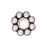 TierraCast Fine Silver Plated Pewter Daisy Spacer Beads 7.5mm (4 Pieces)