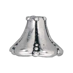 TierraCast Fine Silver Plated Pewter Bell Flower Bead Caps 11.5mm (2 Pieces)