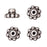 TierraCast Fine Silver Plated Pewter Bead Aligners 5mm (4 Pieces)