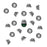 TierraCast Silver Plated Pewter "Beaded" Bead Caps 4mm (20 Pieces)