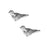 TierraCast Fine Silver Plated Pewter Dia De Los Muertos Paloma Bird Beads 15mm (2 Pieces)