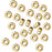 TierraCast Bright 22K Gold Plated Lead-Free Pewter Disk Heishi Spacer Beads 3mm (50 Pieces)