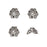 TierraCast Antiqued Silver Plated Lead-Free Pewter Jasmine Bead Caps 7mm (4 Pieces)