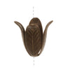 Vintaj Natural Brass 18mm Magnolia Leaf Bead Cap (1 pcs)
