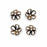 Vintaj Natural Brass Flower 6mm Blossom Bead Caps (4 Pieces)