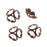 Vintaj Natural Brass 12mm Etruscan Bead Caps (4 pcs)
