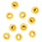 22K Gold Plated 3mm Round Metal Beads (50 pcs)