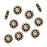 TierraCast Brass Oxide Finish Pewter Daisy Spacer Beads 6mm (10 Pieces)
