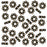 TierraCast Brass Oxide Finish Pewter Daisy Spacer Beads 5mm (50 Pieces)