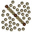 TierraCast Brass Oxide Finish Lead-Free Pewter Hexagon Rondelle Beads 3mm (50 Pieces)