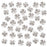 Bright Silver Plated Open Pinwheel Bead Caps 9mm (50 pcs)