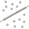 Silver Plated Rondelle Beads 3x2mm (144 pcs)