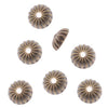 Antiqued Brass Small Corrugated Bead Caps 5mm (10 pcs)
