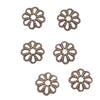 Antiqued Brass Openwork Beaded Daisy Bead Caps 1.3mm x 6mm (50 pcs)
