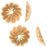 22K Gold Plated Corrugated Fluted Bead Caps 7mm (50 pcs)