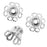 Silver Plated Filigree Petal Flat Top Bead Caps 7mm (10 pcs)