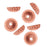 Genuine Bright Copper Small Corrugated Bead Caps 5mm (20 pcs)