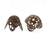 Vintaj Natural Brass Filigree 10x12mm Cone Bead Caps (2 Pieces)