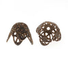 Vintaj Natural Brass Filigree 10x12mm Cone Bead Caps (2 Pieces)