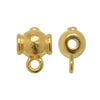 TierraCast Guru Bead, Hammered Round 9.5x13mm Bright Gold Plated (2 Pieces)