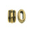 TierraCast Brass Oxide Finish Lead-Free Pewter Deco Barrel Slider Bead 10.5mm (2 Pieces)