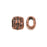 TierraCast Antiqued Copper Plated Lead-Free Pewter Hammered Barrel Bead 4x2mm (2 Pieces)