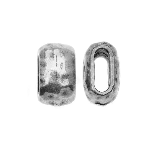 TierraCast Antiqued Lead-Free Pewter Hammered Barrel Bead 6x2mm (2 Pieces)