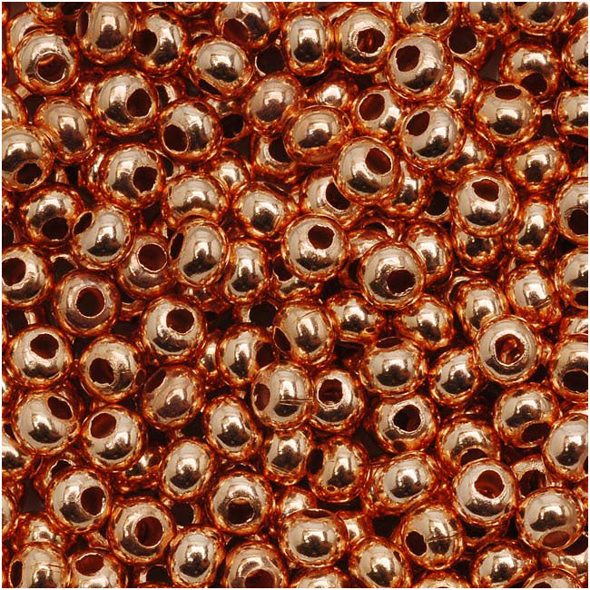 Genuine Metal Seed Beads 8/0 Copper 38 Grams