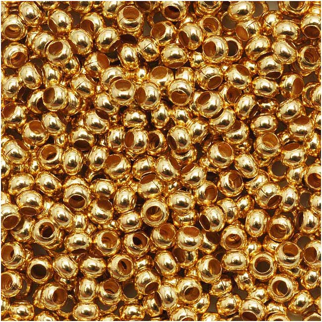 Genuine Metal Seed Beads 11/0 Gold Tone Gilding Metal 15 Grams