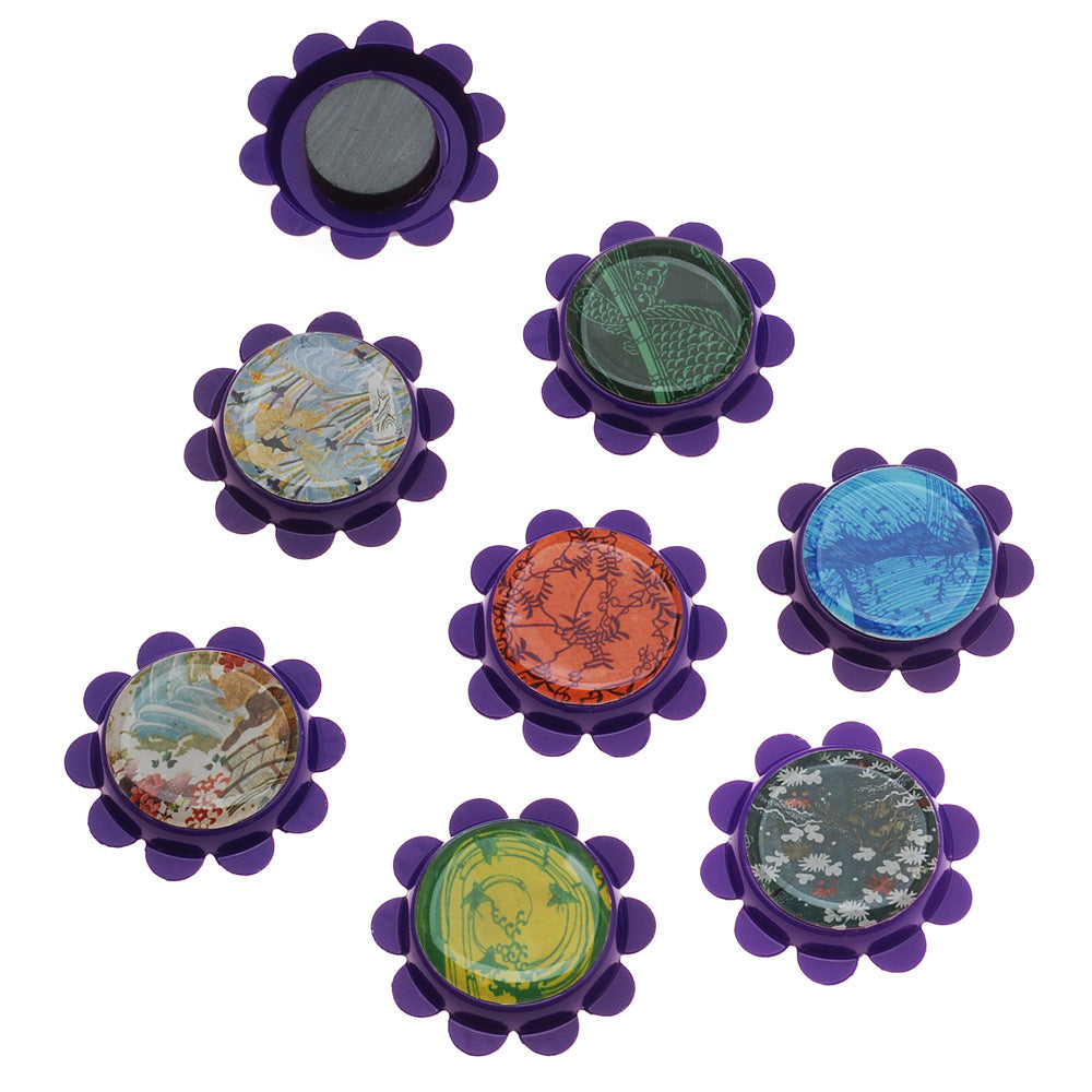 Retired - Flower Bottle Cap Magnet Set