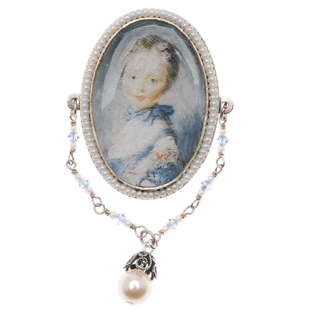 Retired - Portrait in Blue Brooch
