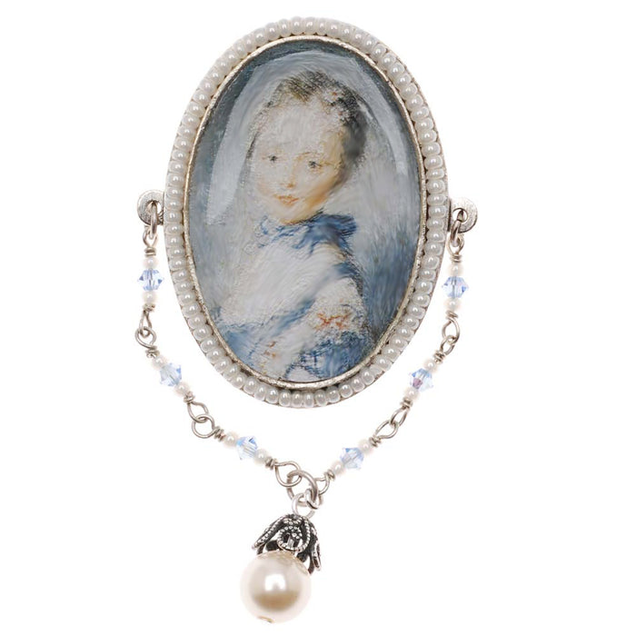 Retired - Portrait in Blue Brooch