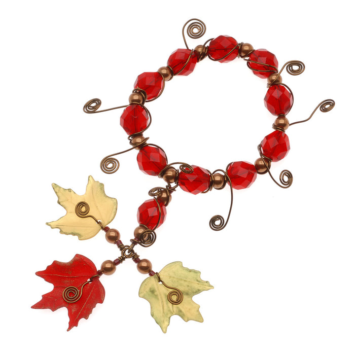Retired - Falling Leaves Napkin Rings, Set of 6