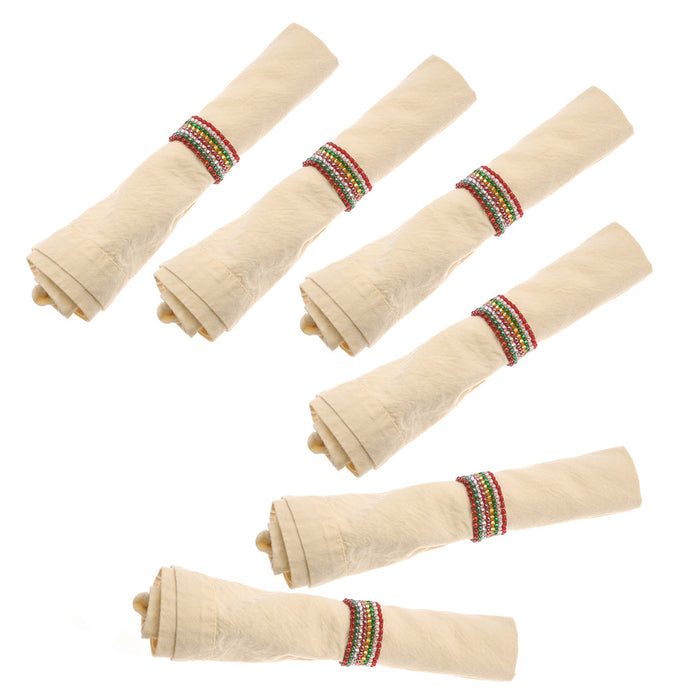 Deck The Halls Napkin Rings, Set of 6